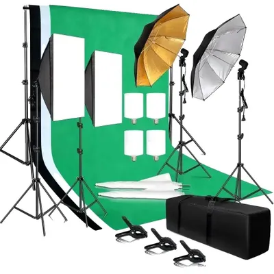 Immagine prodotto di Set da studio fotografico, opzioni di illuminazione versatili, attrezzatura portatile, Kit da studio fotografico 54