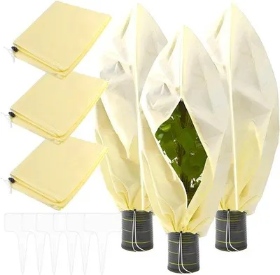 Productafbeelding van Famanu plantenbeschermhoes winterbescherming - 3 stuks, 100 x 80 cm, met rits