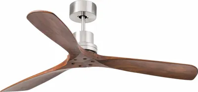 Image de Ventilateur de plafond à basse consommation avec télécommande Lantau Nickel / Noyer 132 cm