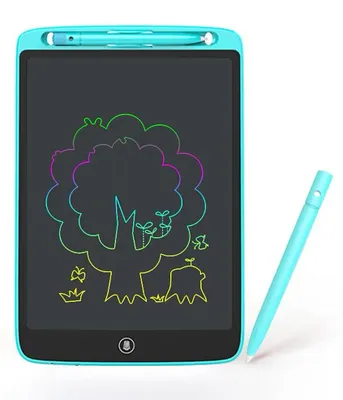 Zdjęcie produktu dla Tablet do rysowania z ekranem LCD, 12 cali, łatwy w obsłudze, wszechstronny, idealny do rysowania i szkicowania w domu, kolor błękitny