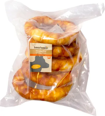 Produktbild von Beeztees Rinderhaut Ring mit Huhn, Durchmesser: 19 cm