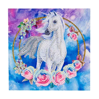Image de Diamondpainting licorne 18x18cm | Sceau a 1 carte