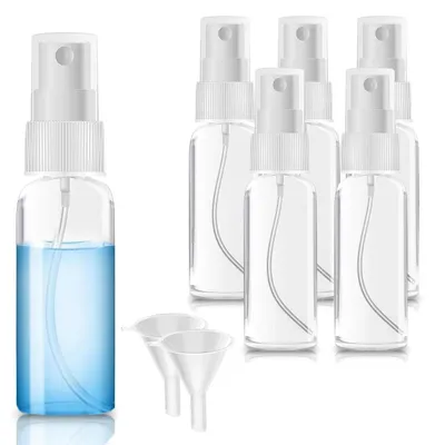 Immagine prodotto di Set di 6 flaconi spray vuoti da 50 ml, trasparenti, con imbuto