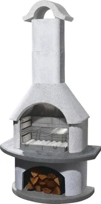 Produktbild von Buschbeck Gartengrillkamin Verona weiß-anthrazit 90005.000