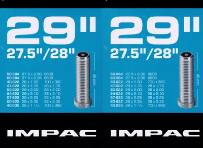 Produktbild von 2x Impac 29 Zoll 27,5 " 28 " Schlauch AV Autoventil Schrader Ventil