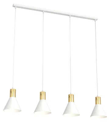 Immagine prodotto di Lampada a sospensione ROSA bianco-oro 4xE27x20W in metallo, dimensioni: 140x90x16 cm, IP20, Emibig