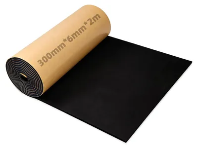 Obrázok produktu pre Samolepiaca neoprénová izolačná podložka, 300 mm x 6 mm x 2 m