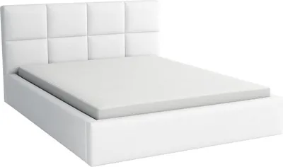 Produktbild von Gepolstertes Bett Alaska 160x200 mit Matratze - Weiß| CAYENNE