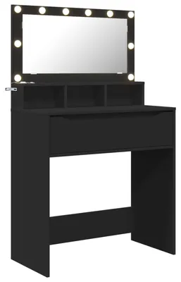 Image de Tables de maquillage pour chambre Noir 80 x 39,6 x 135 cm