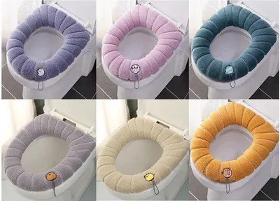 Produktbild von Famanu WC-Sitzbezüge 6 Stück - Waschbar, Warm, Verschiedene Farben