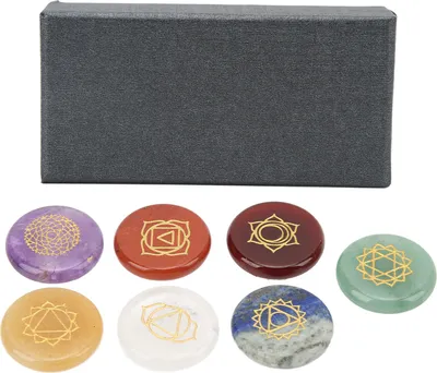 Produktbild von Chakra-Steine, natürliche Halbedelsteine, Yoga-Dekoration, Ornamente
