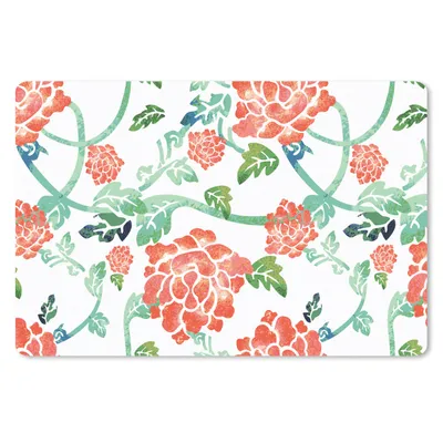 Produktbild von MuchoWow® Schreibtischunterlage Blumen - Blätter - Muster - Aquarell 60x40 cm - XXL Mauspad - Großes Mauspad