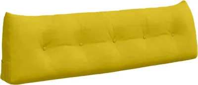 Image de vidaXL Coussin dorsal jaune 160 x 24 x 50 cm Velours