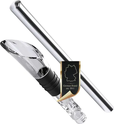 Immagine prodotto di Asta di raffreddamento per vino Intirilife in acciaio inox Raffreddatore per bottiglie Raffreddatore per vino con beccuccio in argento - Per un eccellente godimento del vino senza rovesciarlo