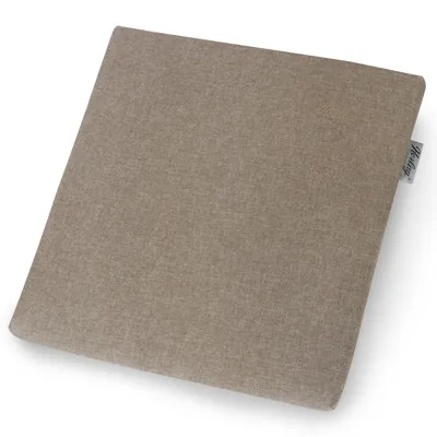 Produktbild von Herlag Sunny Hockerauflage 48x48x4 cm – wetterfest, wasserfest & UV-beständig – waschbarer Bezug mit Reißverschluss – Taupe