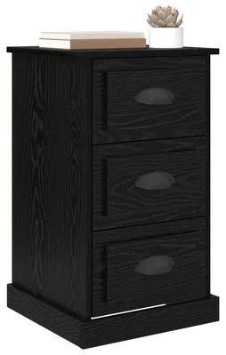 Zdjęcie produktu dla vidaXL Stolik nocny o wyglądzie czarnego dębu 39 x 39 x 67,5 cm materiał drewnopochodny