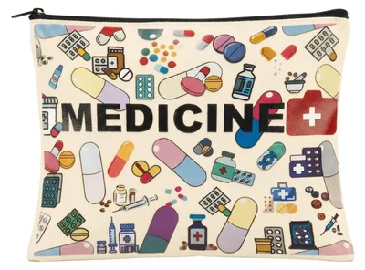 Immagine prodotto di Borsa per medicinali vuota, kit di pronto soccorso da viaggio con cerniera, per uomo e donna