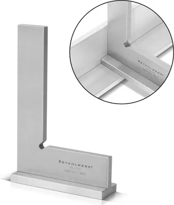 Produktbild von STAHLWERK Anschlagwinkel 90° 75 x 50 mm DIN 875/1 aus rostfreiem Edelstahl