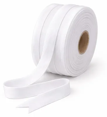 Samtband 10 m x 20 mm, weiß, Dekorationsband