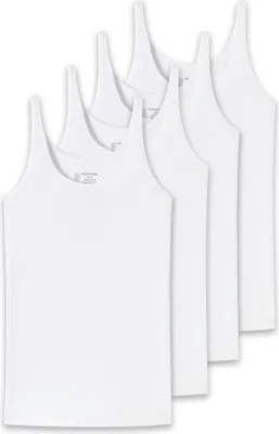 Produktbild von SCHIESSER Damen Trägertop, 4er Pack - Single Jersey, Serie 95/5, uni Weiß XL