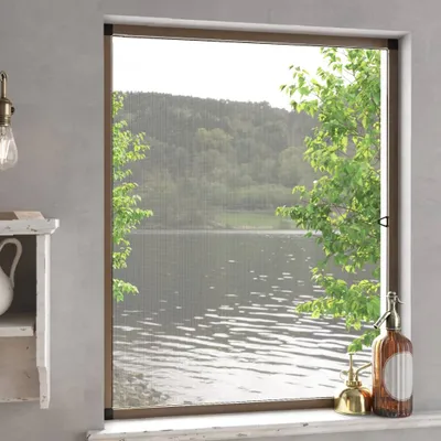 Produktbild von The Living Store Insektenschutz für Fenster Braun 100x120 cm