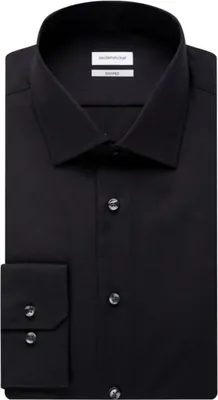 Image de Seidensticker chemise unie noir slim fit shaped