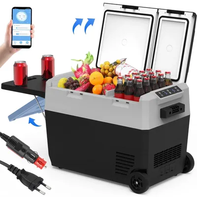 Produktbild von Kompressor-Kühlbox – Tragbarer Camping-Kühlschrank mit Zwei-Zonen-System und App-Steuerung - 32 Liter