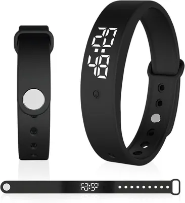 Imagen del producto de Despertador de pulsera con vibración, ajustable, multifuncional, ideal para entornos silenciosos