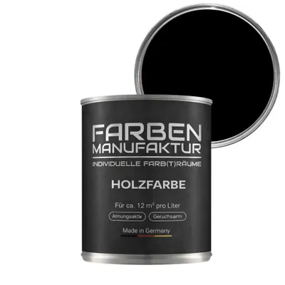 Produktbild von Holzfarbe Wetterschutzfarbe Holzlack Holzschutzlack Trendfarbe 2L - Schwarz
