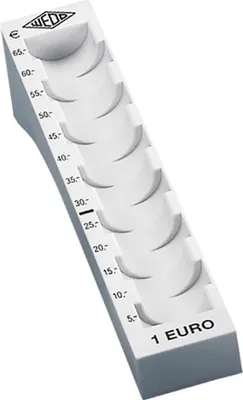 Obrázok produktu pre Wedo 160 710037, Priehradka na mince, Strieborná, 65 mince, 1 euro, 44 mm, 180 mm