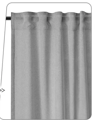 Immagine prodotto di Tenda semitrasparente con coulisse, effetto lino | Grigio | 135 x 175 cm