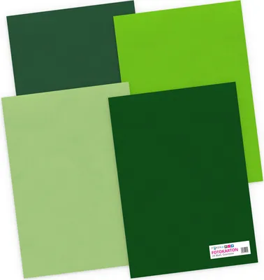Produktbild von itenga Fotokarton - A4 300 g/qm 24 Blatt - Grüntöne - 4 Farben je 6 Blatt