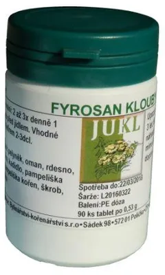 Produktbild von JUKL Fyrosan Klouby, 90 Tabletten, 47,7 g