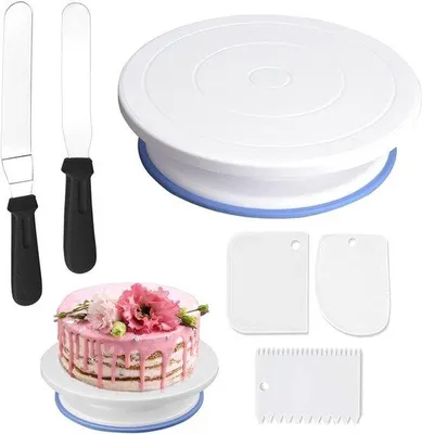 Produktbild von Professionelle Kuchentafel für Torten- und Gebäckdekoration - Hausmannstorte-Stand 25 cm - 6er-Satz