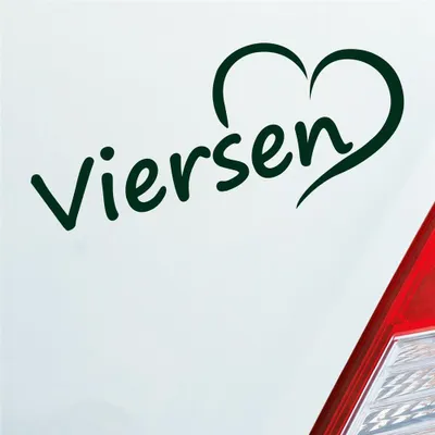 Produktbild von Auto Aufkleber Viersen Herz Stadt City Liebe Love Heimat 18x8 cm Dunkelgrün Sticker Heckscheibenaufkleber