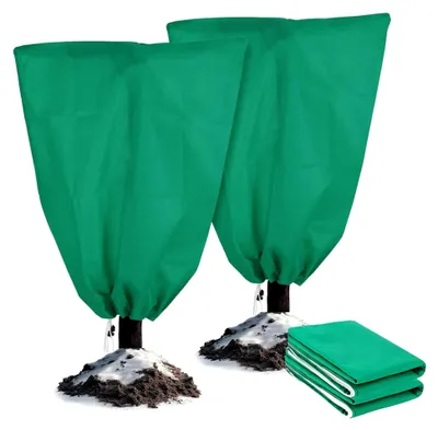 Produktbild von 2 Stück Pflanzenschutz Winter, 80 * 120CM, Winterschutz für Kübelpflanzen, Frostschutz, Kälteschutz, Pflanzenschutzsack, Reißfest, Wiederverwendbar