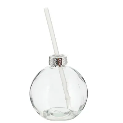 Immagine prodotto di Novaliv tazza vin brulè 400 ml Tazza natalizia personalizzata con cannuccia - palla di Natale come tazza per vin brulè - tazza con motivo a palla dell'albero di Natale Tazza di Natale con palla dell'albero di Natale Scaldamani tazze natalizie