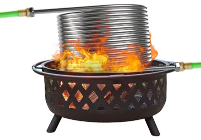 Immagine prodotto di QEENTOE: Serpentina riscaldante per piscina in acciaio inossidabile 304, scambiatore di calore con diametro esterno di 29,5 cm, attacco da 1/2", avvolgimento multiplo per un riscaldamento rapido dell'acqua, adatta per stufe a legna, bracieri e piscine, senza alimentazione elettrica