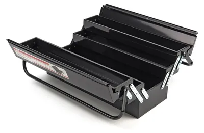 Produktbild von HBM 535 mm Profi-Werkzeugkasten aus Stahl mit 3 Ebenen und 5 Fächern