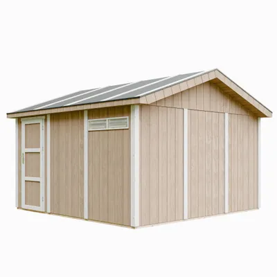 Image de Garage QUALITÉ PREMIUM 13 m²- L378xl412 cm - Timbela M990B-TERRA BROWN