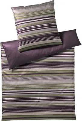 Produktbild von JOOP! Mako-Satin-Bettwäsche-Garnitur Micro Lines Purple Ivy 80x80 AL