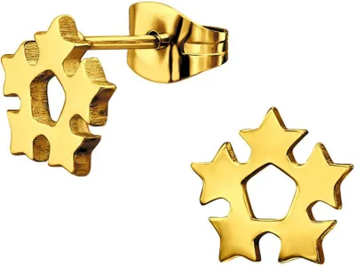 Produktbild von Ohrstecker 316L Chirurgenstahl Sterne in verschiedenen Farben Farbe - Gold