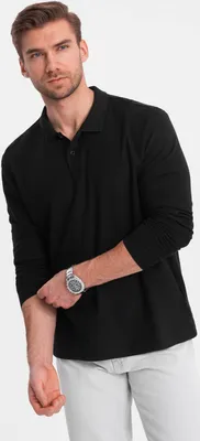 Produktbild von Ombre Clothing Langarm-T-Shirt für Männer Sabibya schwarz S