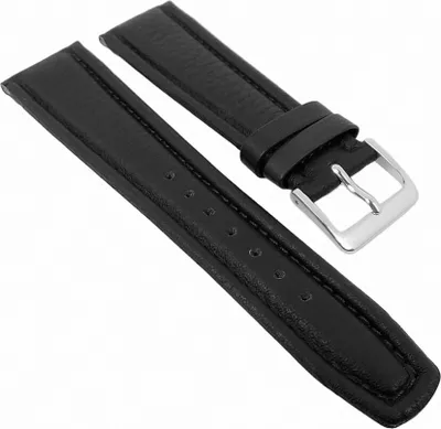 Produktbild von Uhrenarmband Montana Walknappa Leder schwarz XL 26340S, Stegbreite:22mm