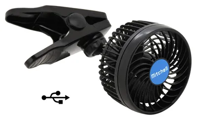 Zdjęcie produktu dla Compass 07228 - Wentylator MITCHELL 115mm klips USB 5V