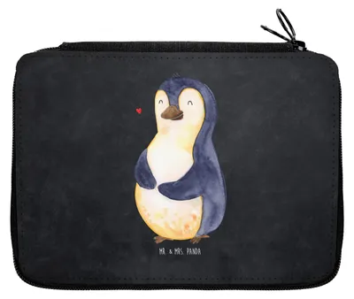 Produktbild von Mr. & Mrs. Panda Mäppchen Pinguin Diät - Kreidetafel - Geschenk, Etui, Federtasche, Motivation, Abnehmen, Gewicht, Schlampermäppchen, für Stifte, Pinguine, Bleistiftetui