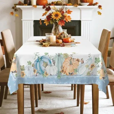 Productafbeelding van Vlekbestendig tafelkleed met bloemenpatroon voor herfstd decoratie - 140 x 180 cm