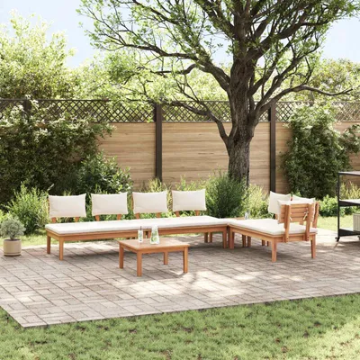 Immagine prodotto di vidaXL Set di divani da giardino 5 pezzi marrone e crema