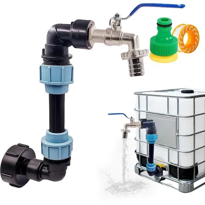 IBC Zwanenhals-Aftapkraan 3/4" für 1000L Tanks