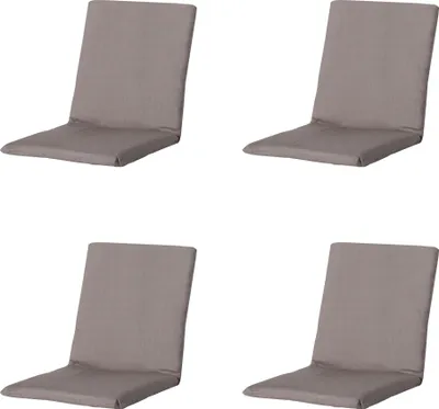 Produktbild von Madison – Stapelbares Stuhlkissen Basic – Taupe – 97 x 49 x 3 cm – 4er-Set